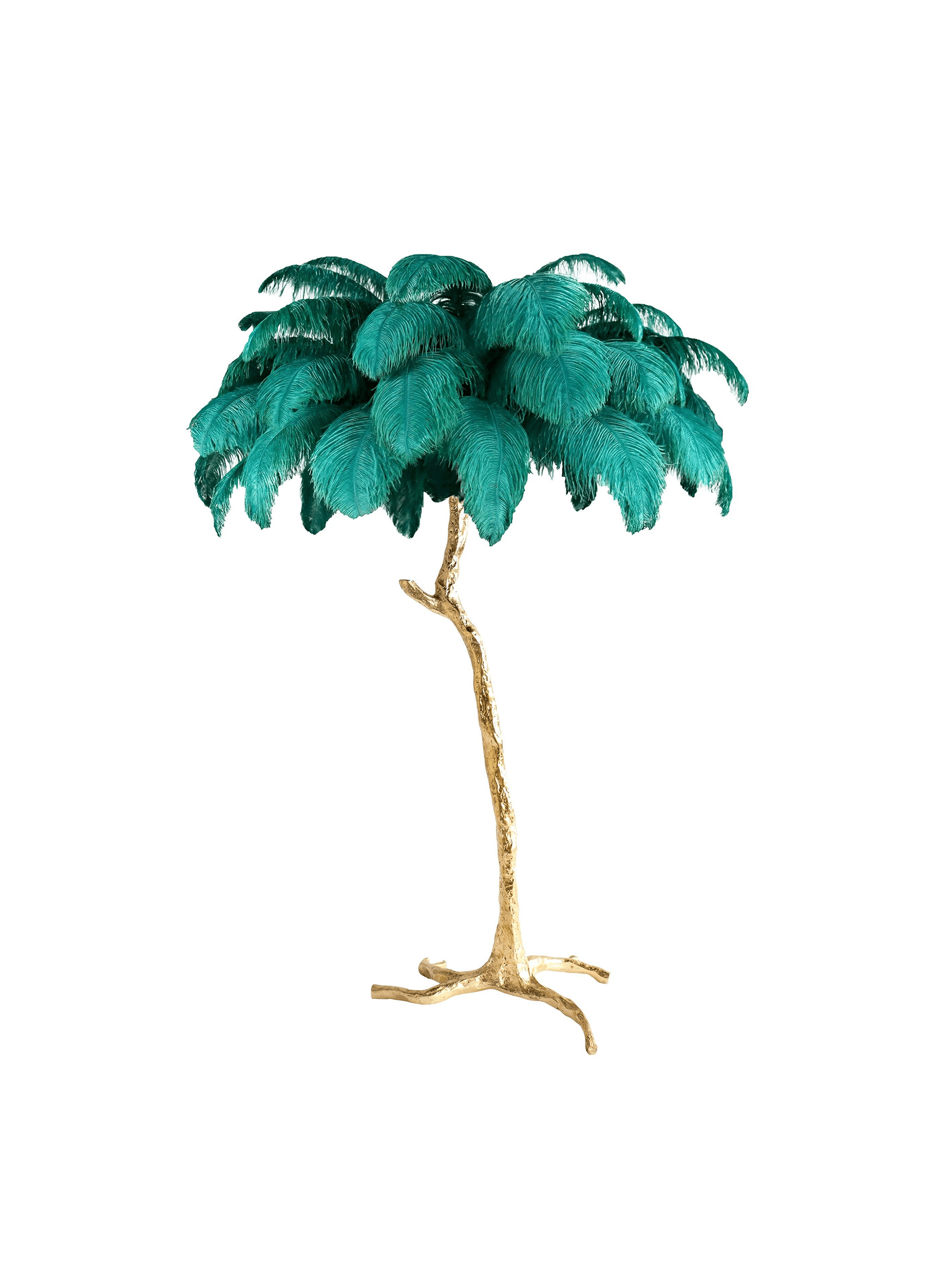 Ostrich Feather Floor Lamp-elegalight