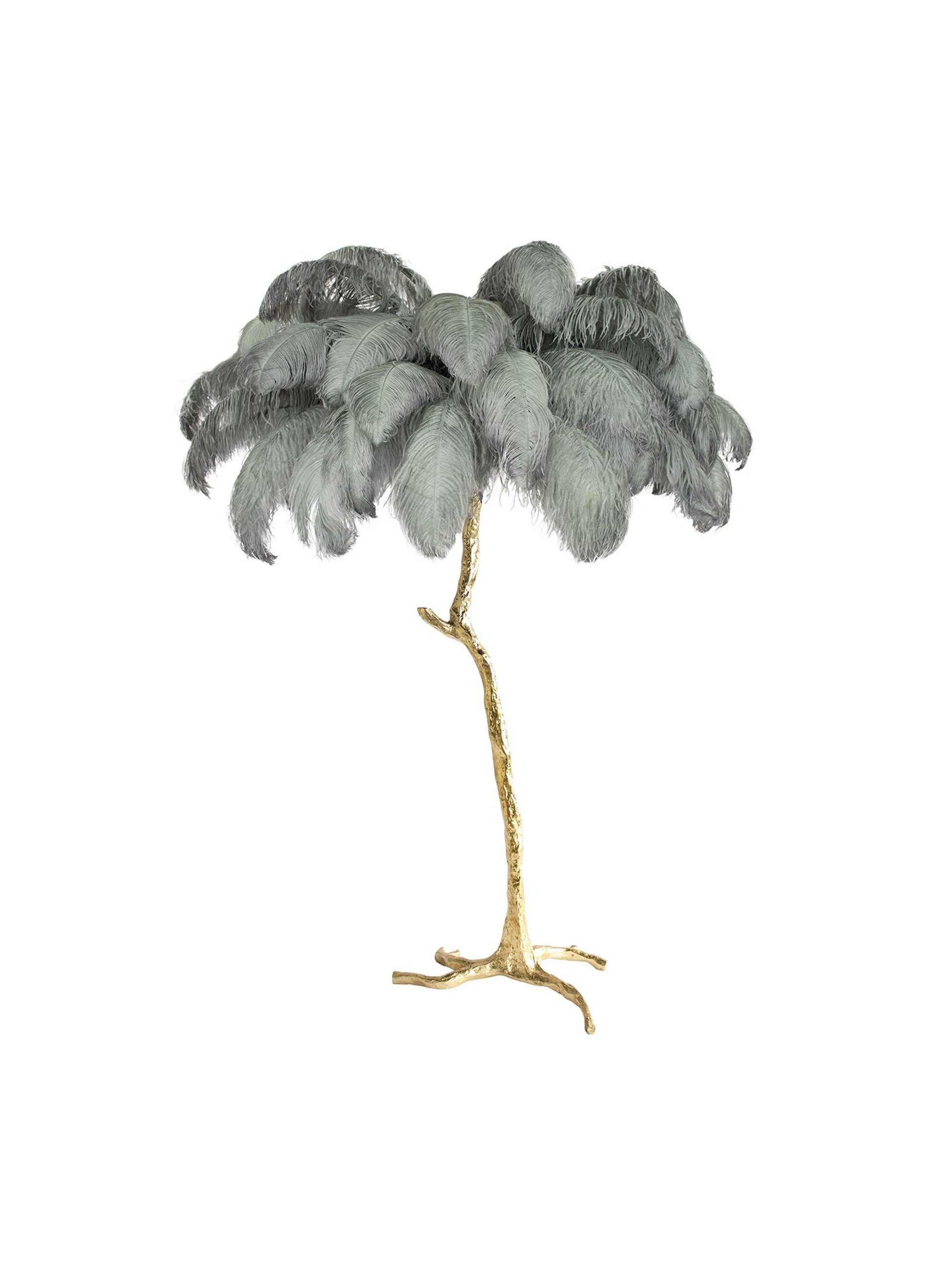 Ostrich Feather Floor Lamp-elegalight