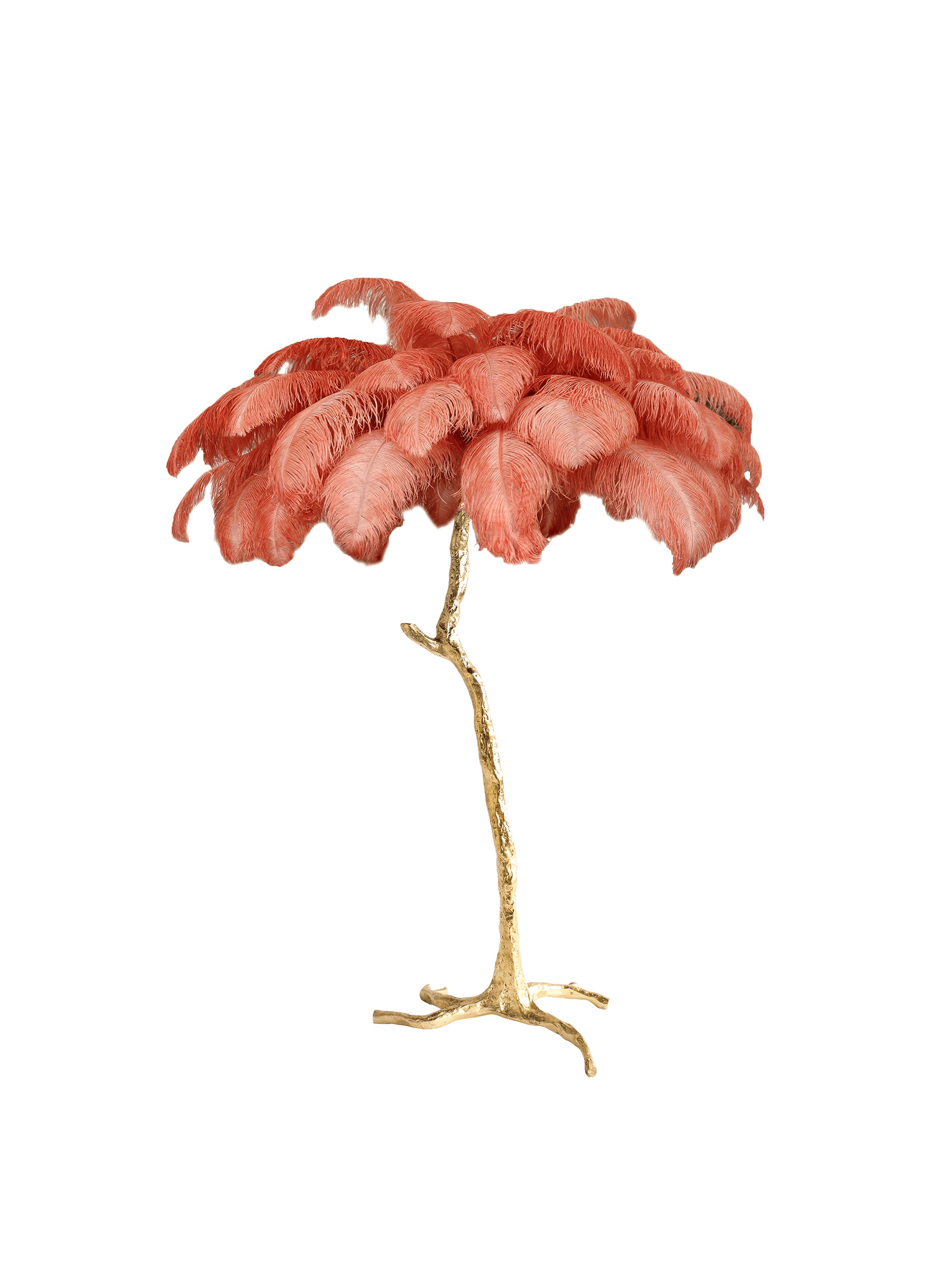 Ostrich Feather Floor Lamp-elegalight