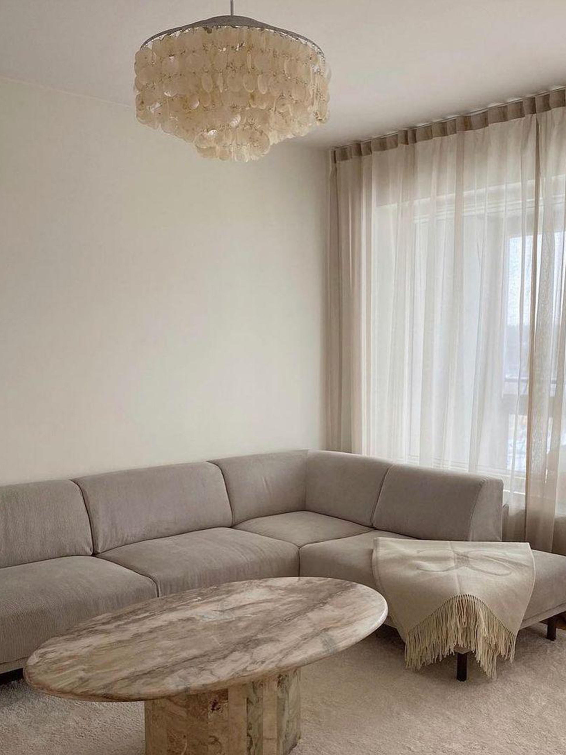 Round Shell Windbell Chandelier-elegalight