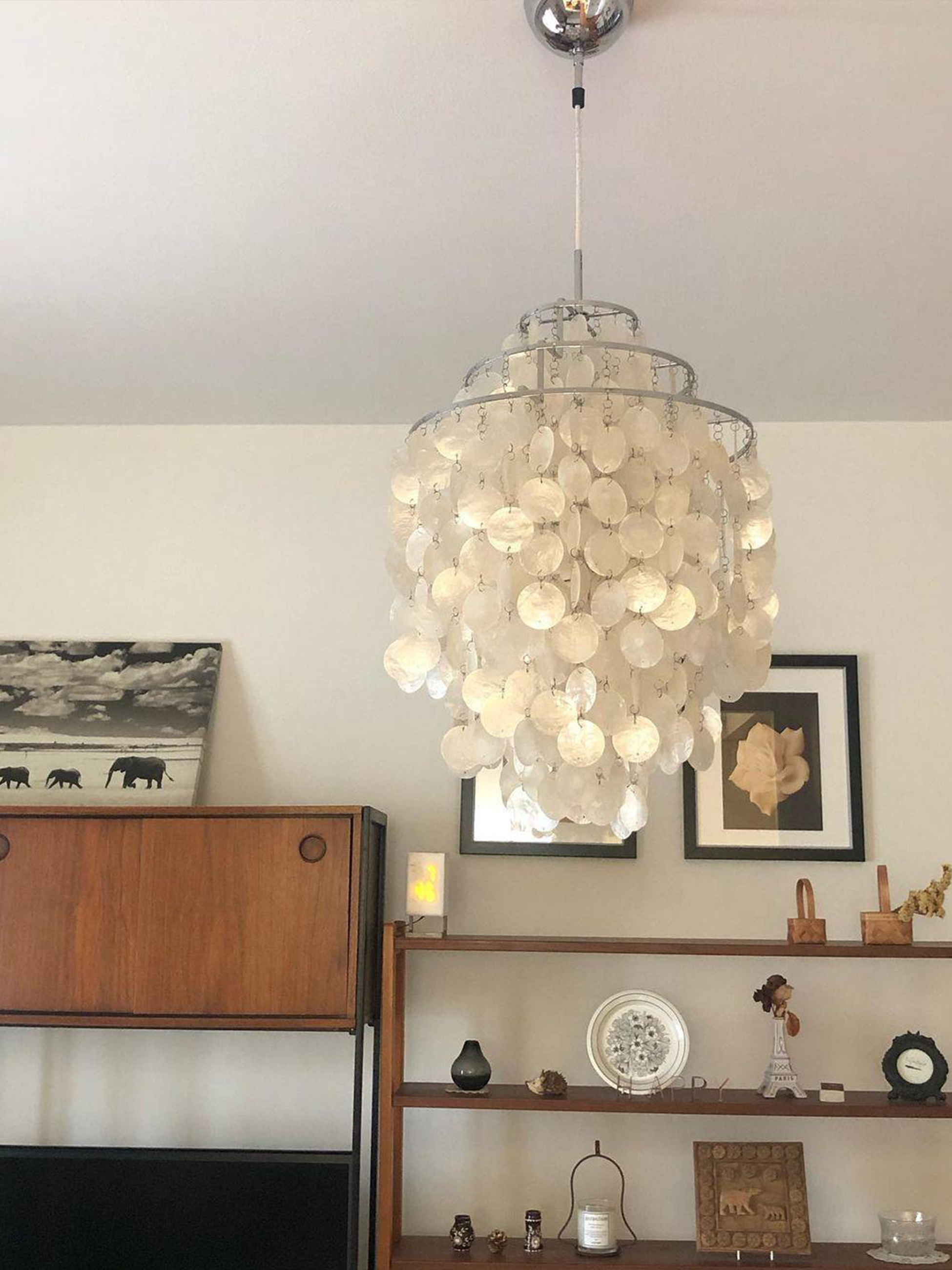 Round Shell Windbell Chandelier-elegalight