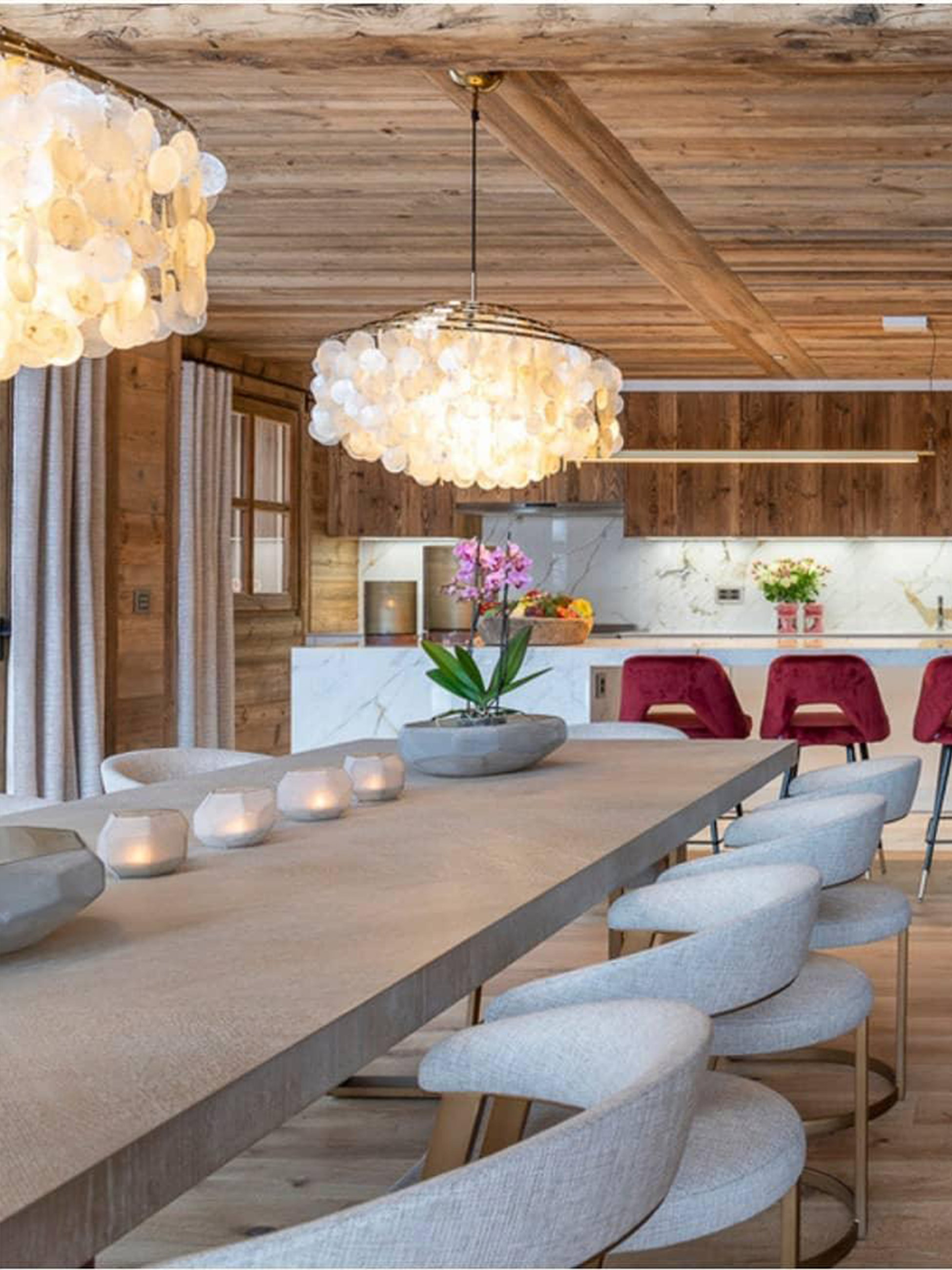 Round Shell Windbell Chandelier-elegalight