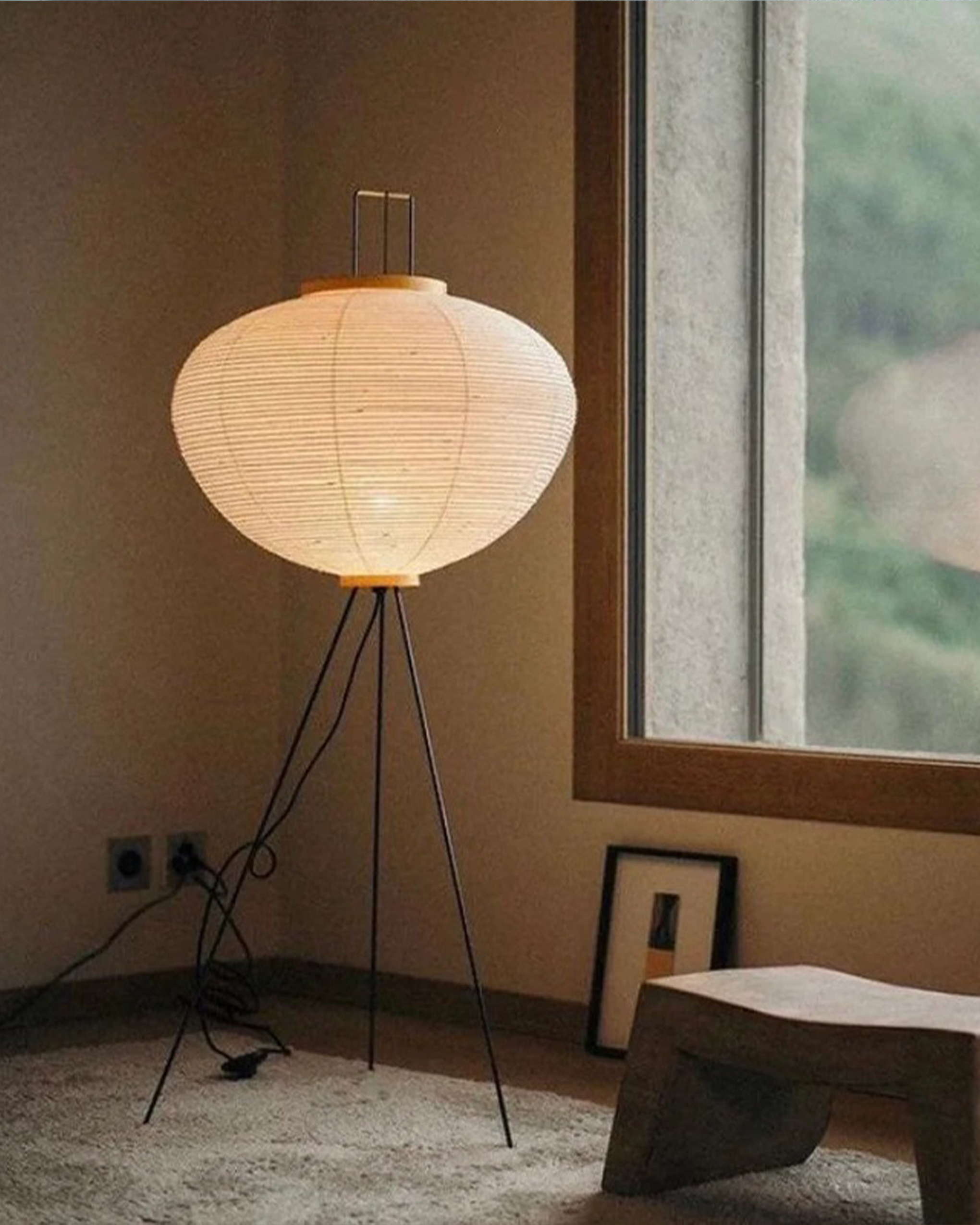 Washi Paper Floor Lamp-elegalight