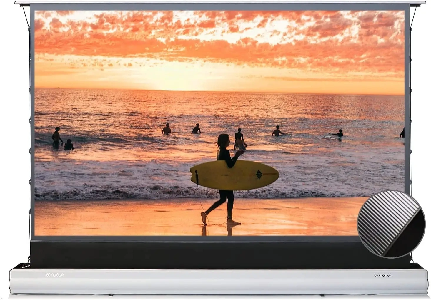 Motorised stereo lift projector screen (4K projector included)