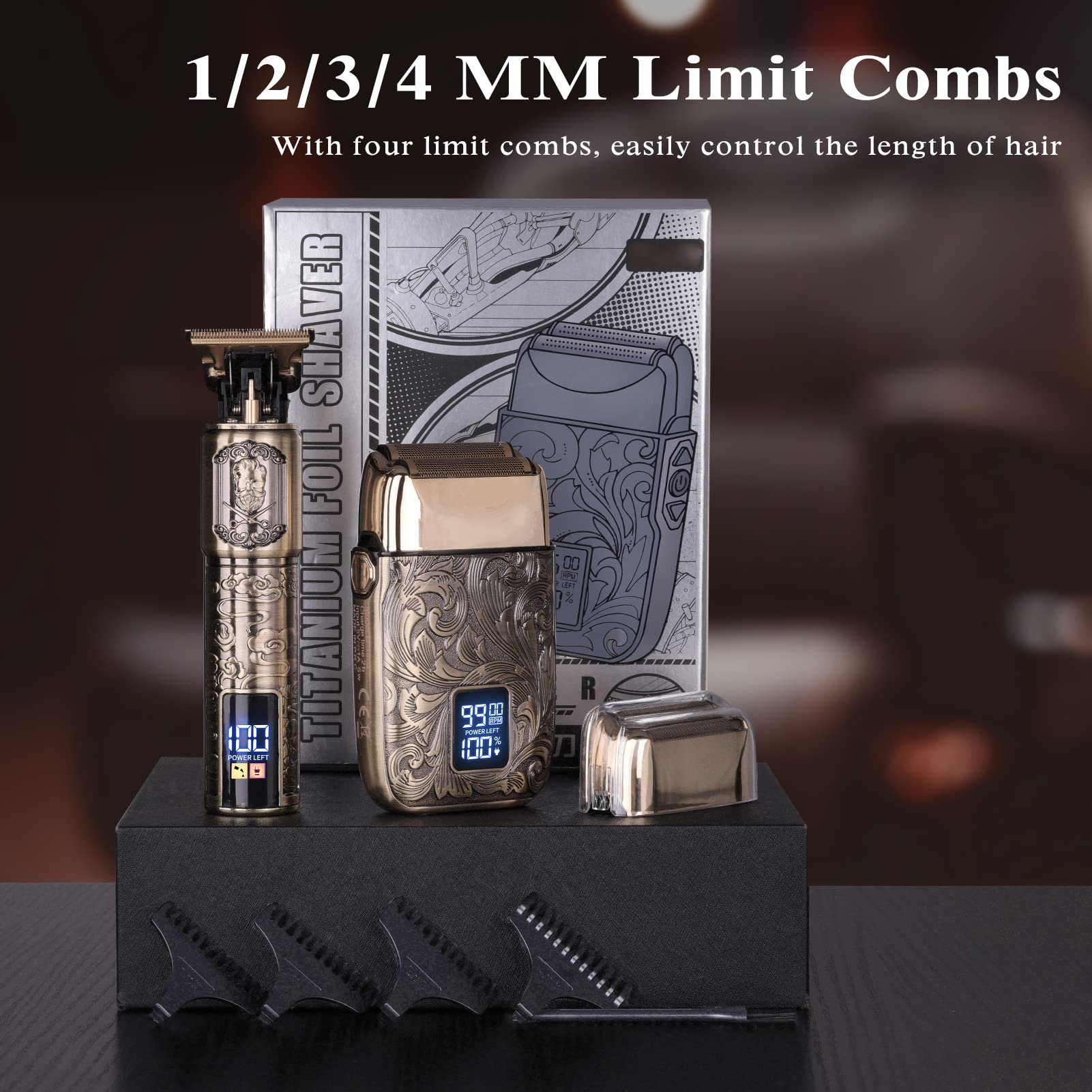The best gifts for him--Hair Trimmer & Electric Razor for Men Zero Gapped Beard Trimmer