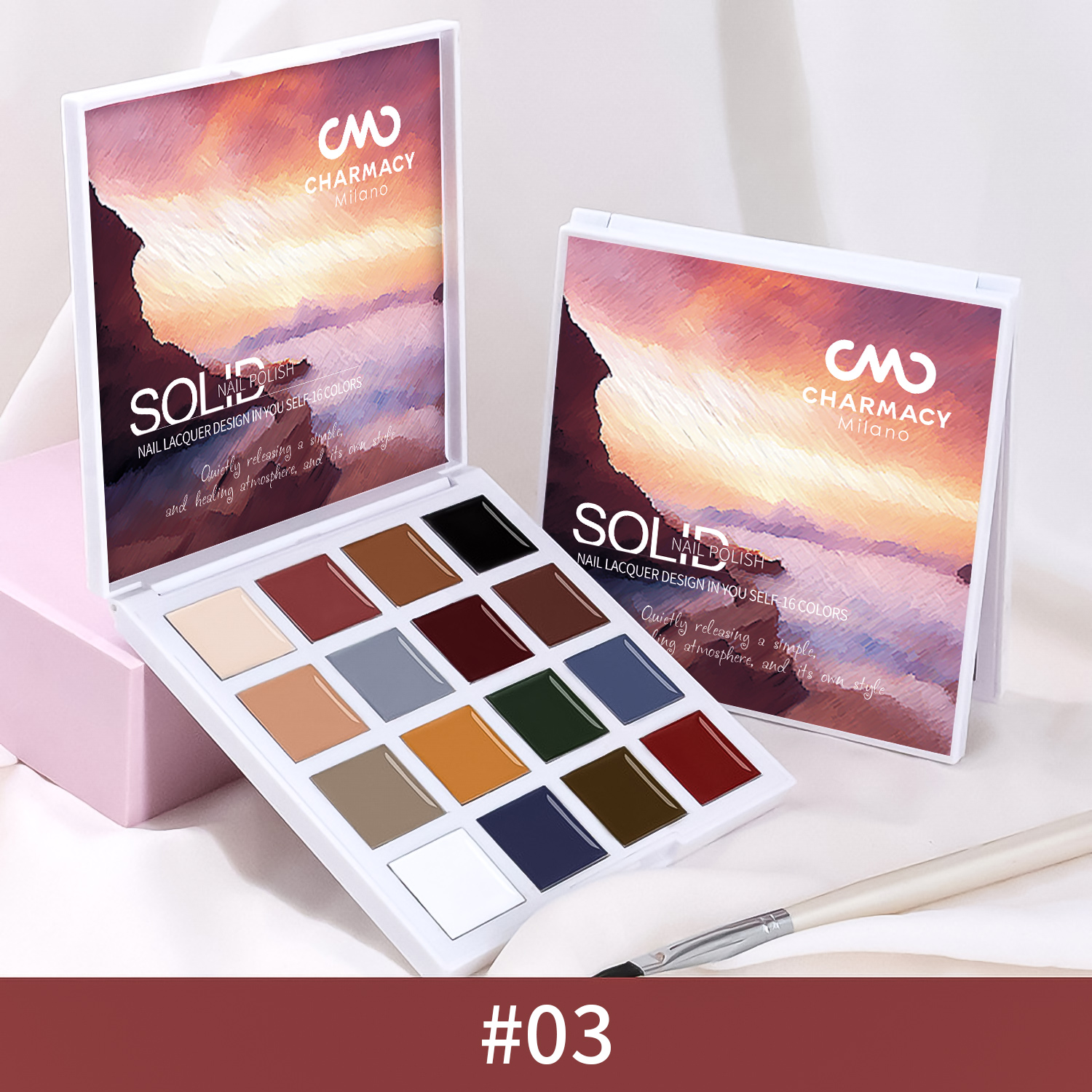 CMC 16 COLOR SOLID NAIL GEL PALETTE