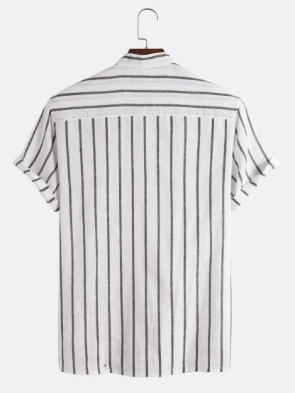 Classic Stripes Short Sleeve Henley Shirts