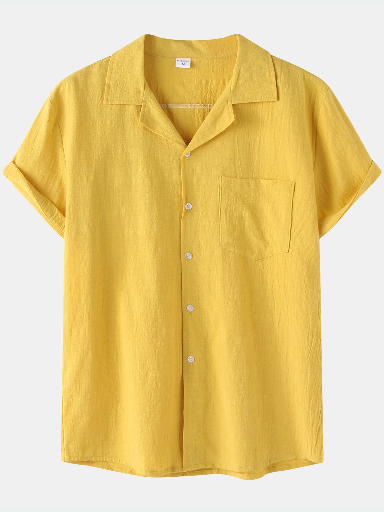 Summer Cotton Linen Short Sleeve Shirt