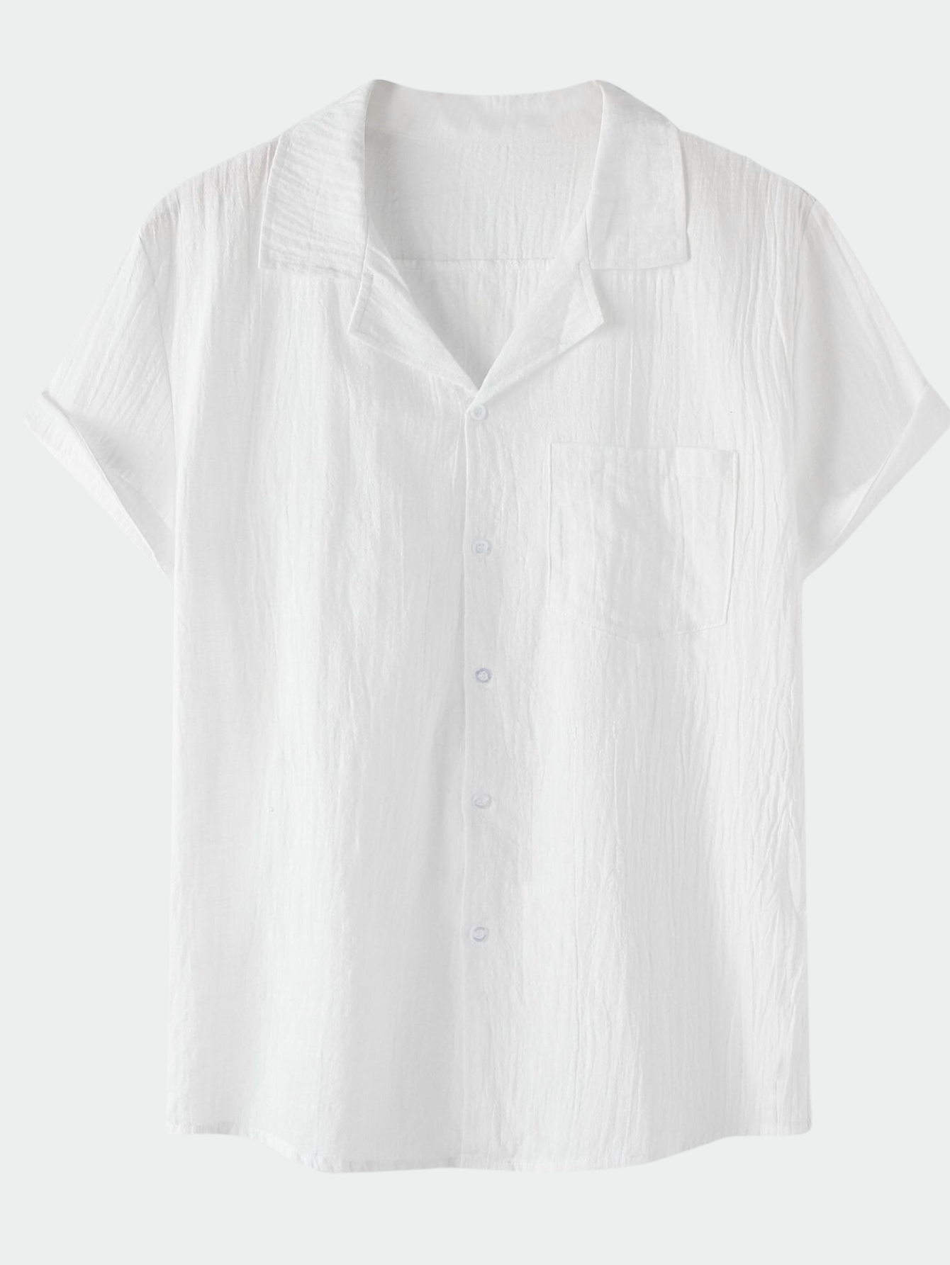 Summer Cotton Linen Short Sleeve Shirt