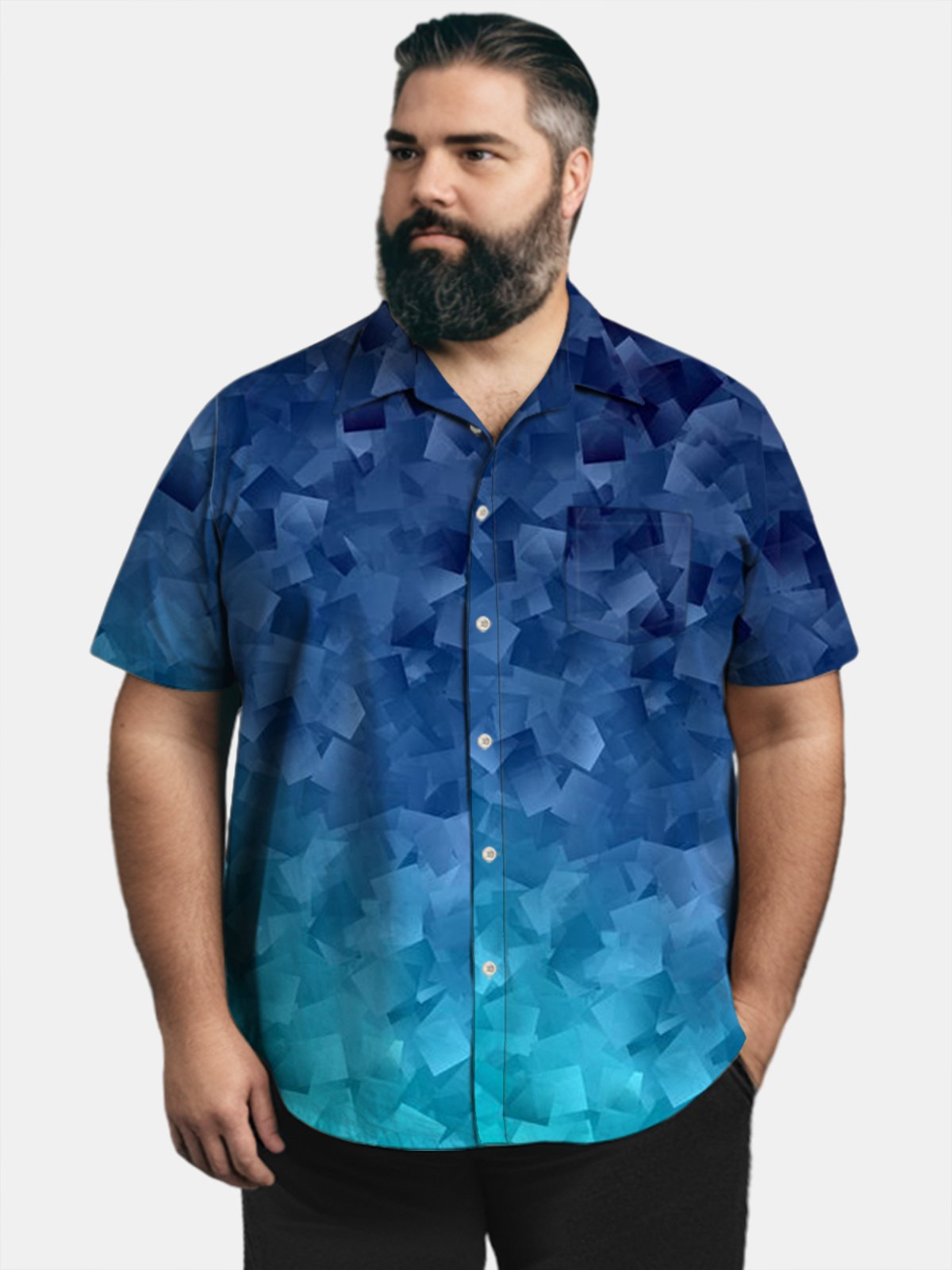 Big & Tall Geometry Tie-Dye Men's Shirts