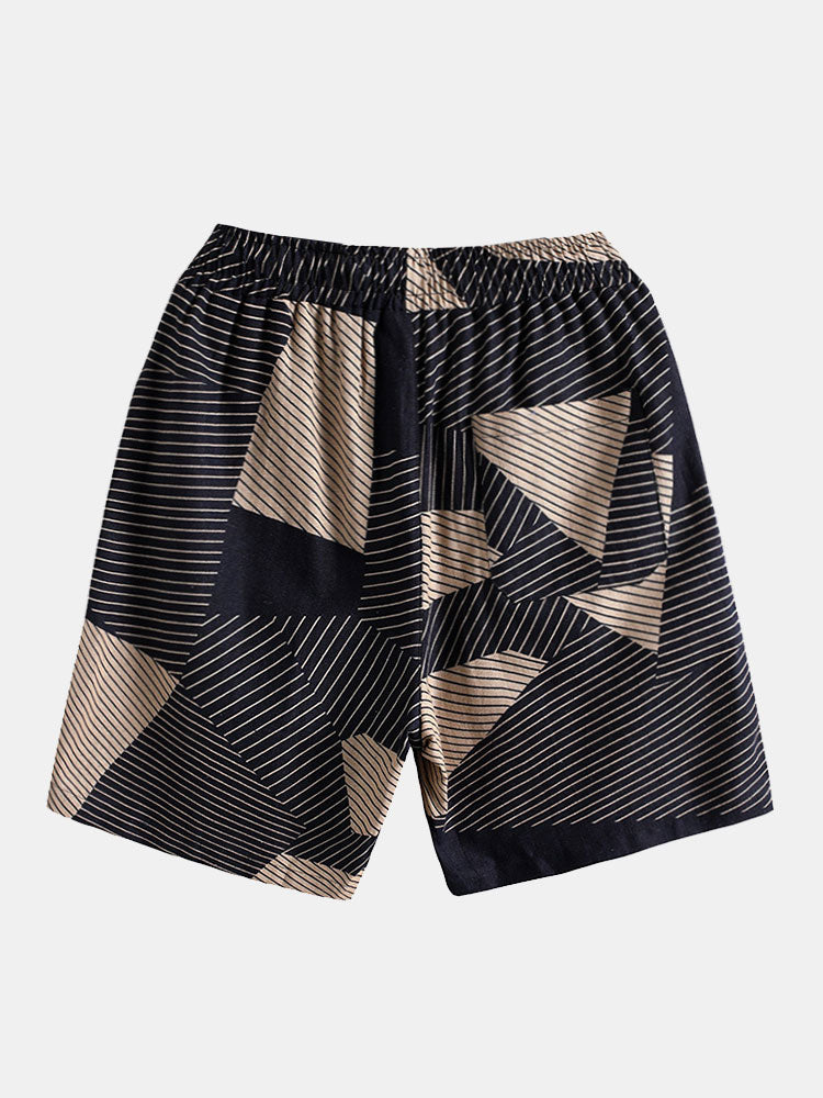 Line Geometry Print Shirt & Shorts