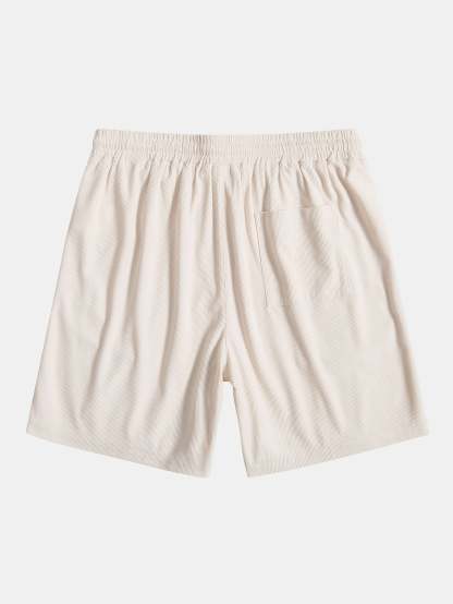 Stretch Corduroy Zip Polo Shirt & Corduroy Shorts