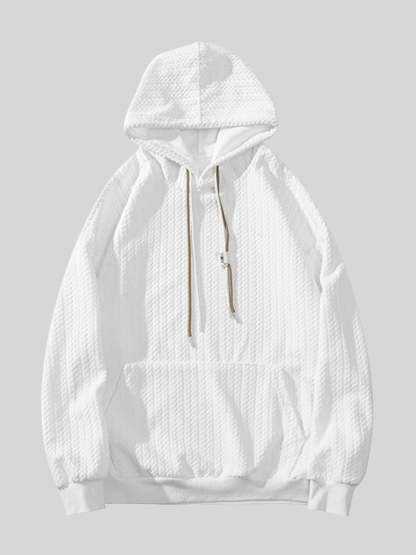 Soft Textured Pullover Hoodie