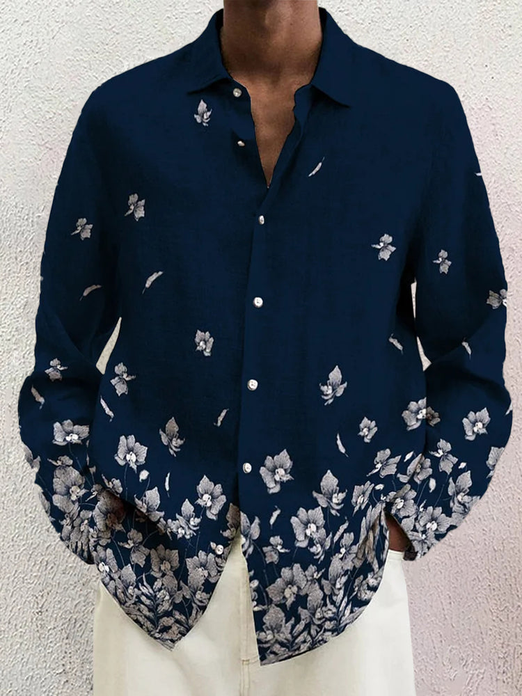 Soft Floral Cotton Linen Shirt