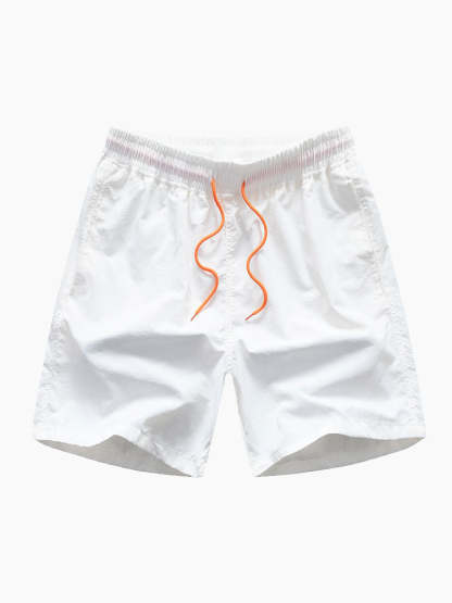 Linen Look Short Sleeve Basic Shirts & Swim Shorts