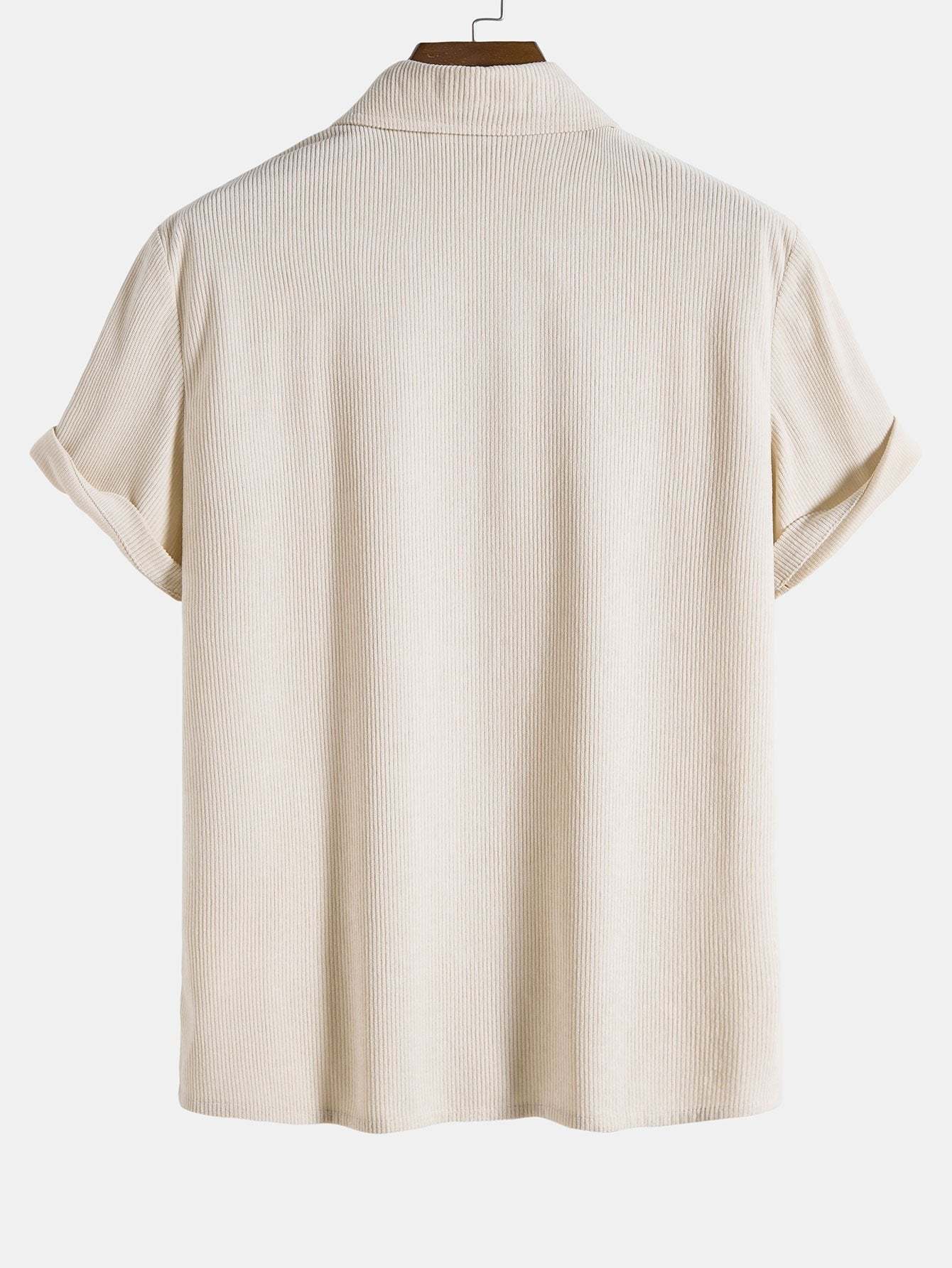 Short Sleeve Corduroy Revere Shirt & Corduroy Shorts