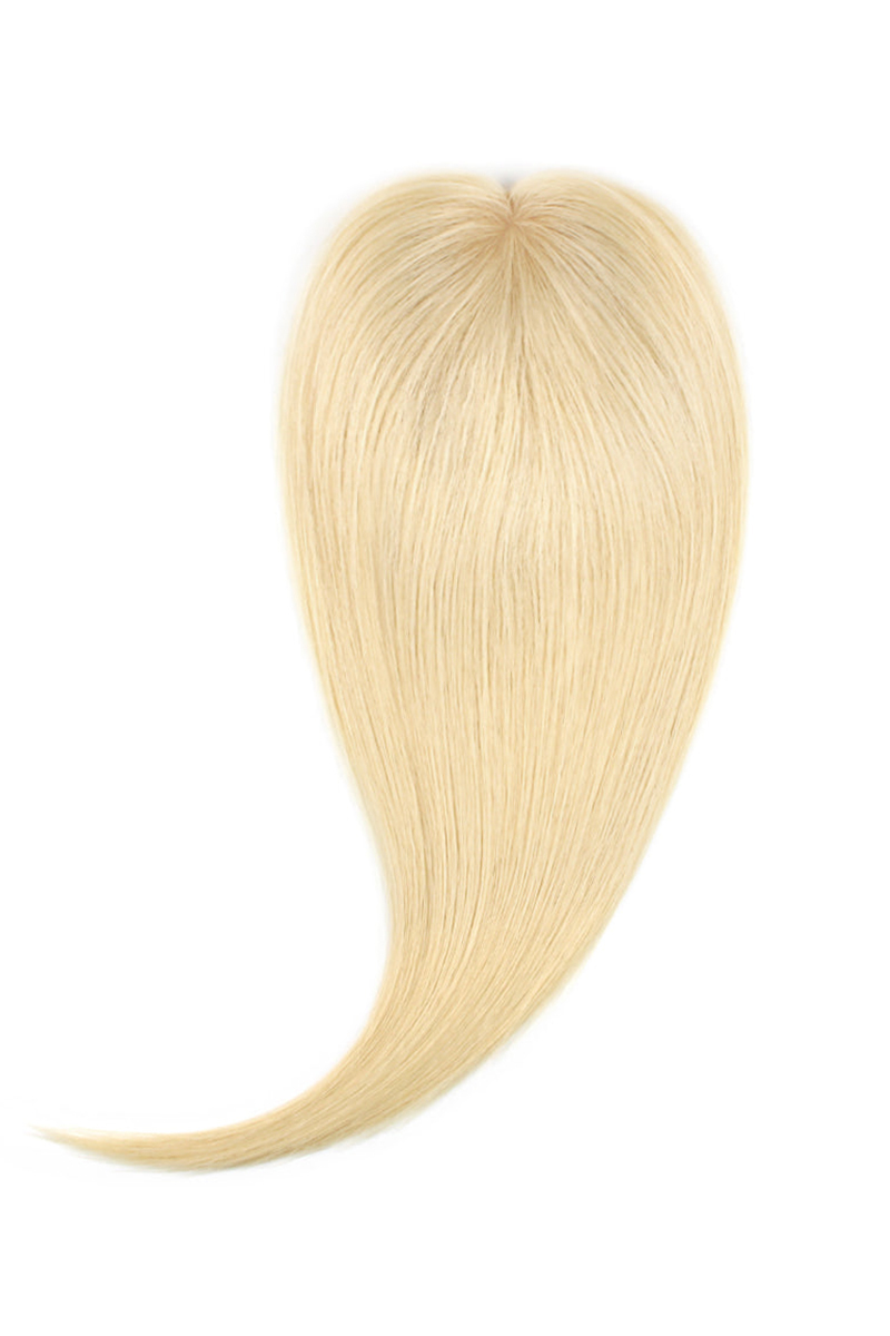 Fiona Blonde Color #613 Human Hair Topper for Thinning Hair