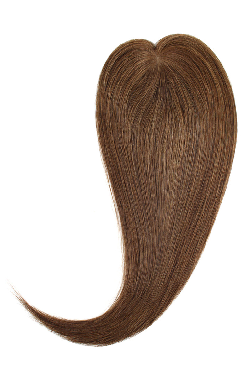 Fiona Brown Color #4 Human Hair Topper for Thinning Hair