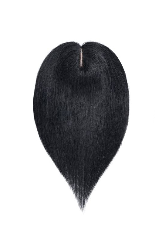 Elsie Black Color #1 Human Hair Topper for Thinning Hair