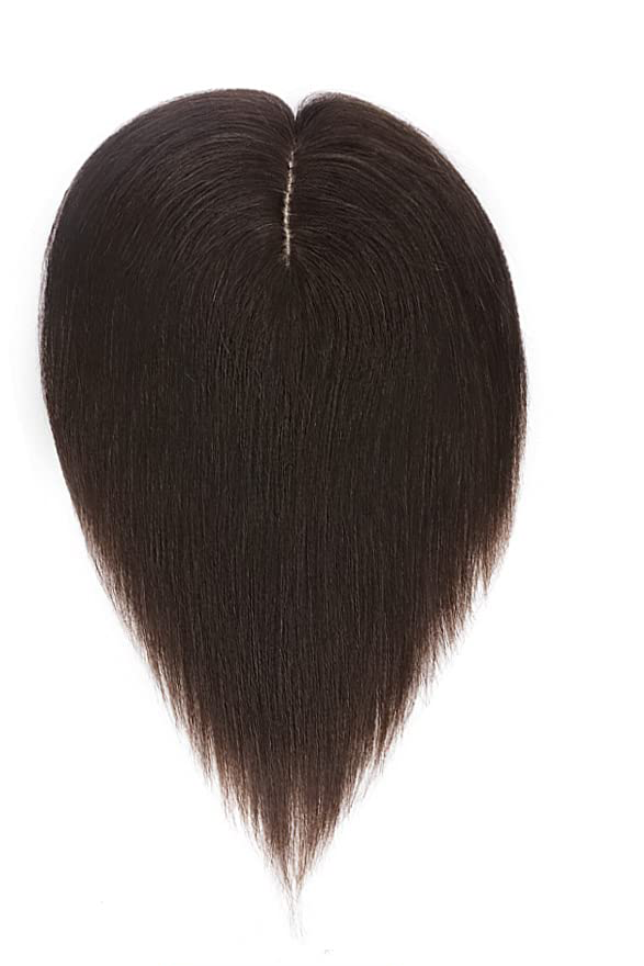 Elsie Dark Brown Color #2 Human Hair Topper for Thinning Hair