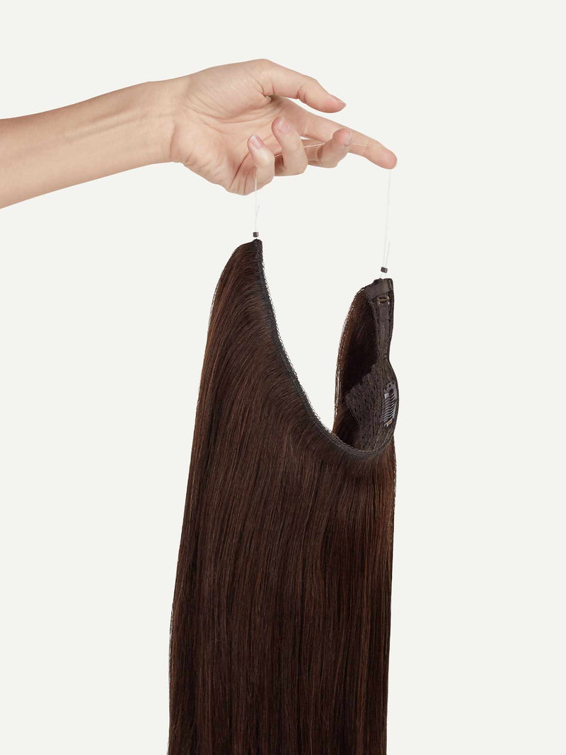 Dolly  Chocolate Brown #6  Halo Clips in Hair Extensions