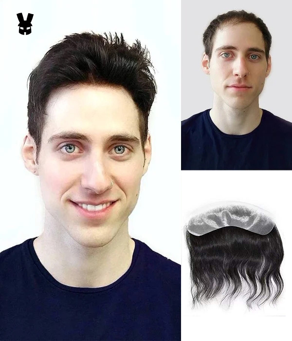 Zeus Men's Frontal Hairpiece Specially Designed To Cover Male Receding Hairline