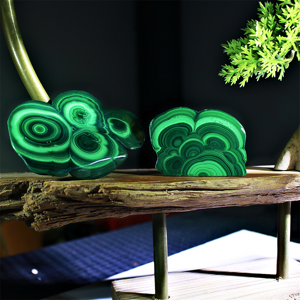 Malachite slab