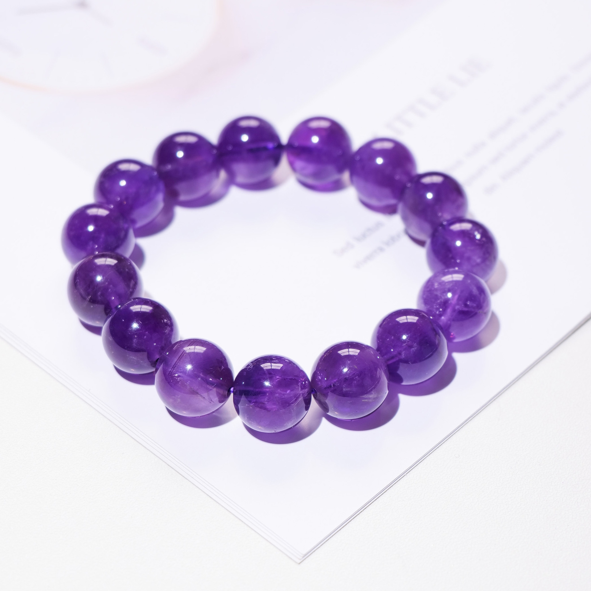 Natural Brazilian amethyst powder bracelet