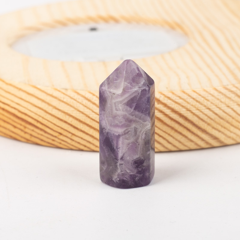Natural crystal column ornaments