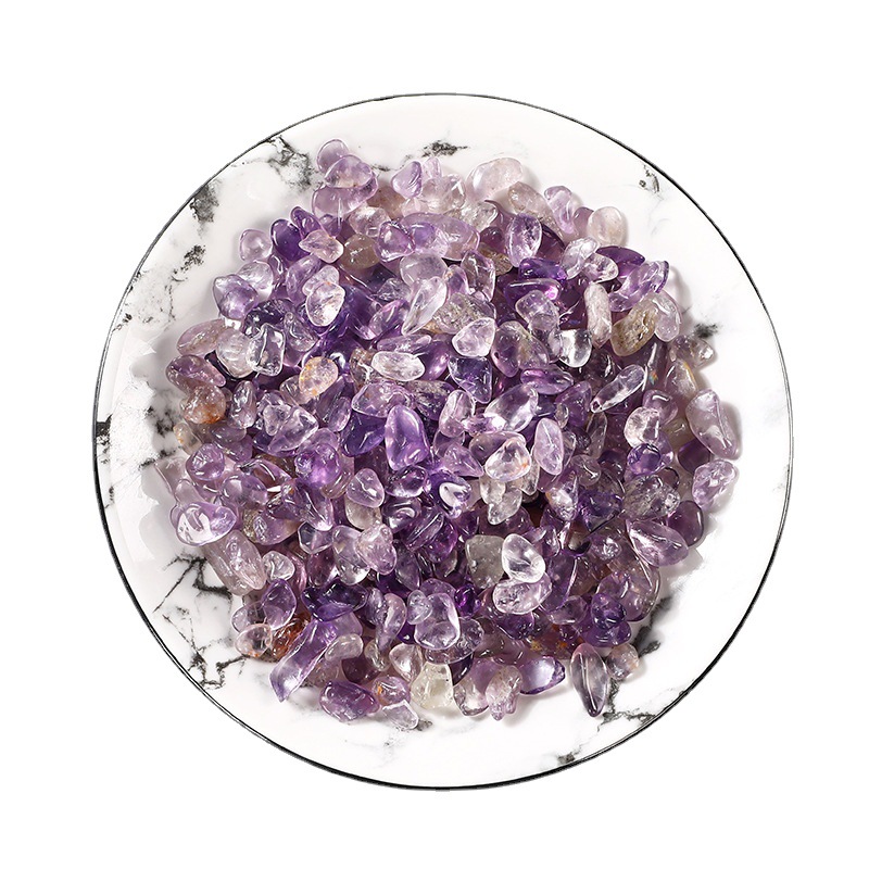 Natural Brazilian transparent amethyst broken stone aquarium flowerpot