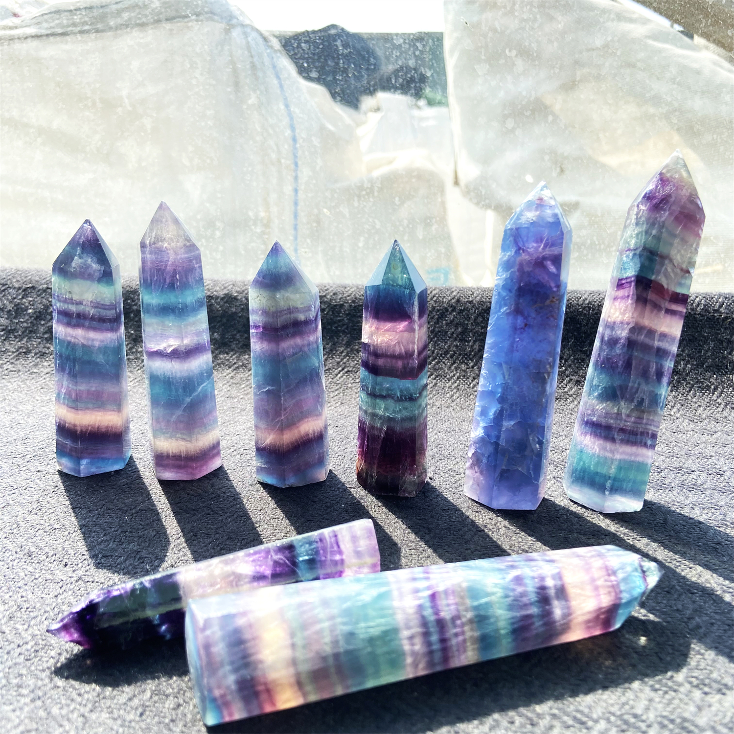 Rainbow Fluorite Tower 1KG