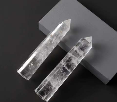 Height 7-10cm Natural white crystal pillar