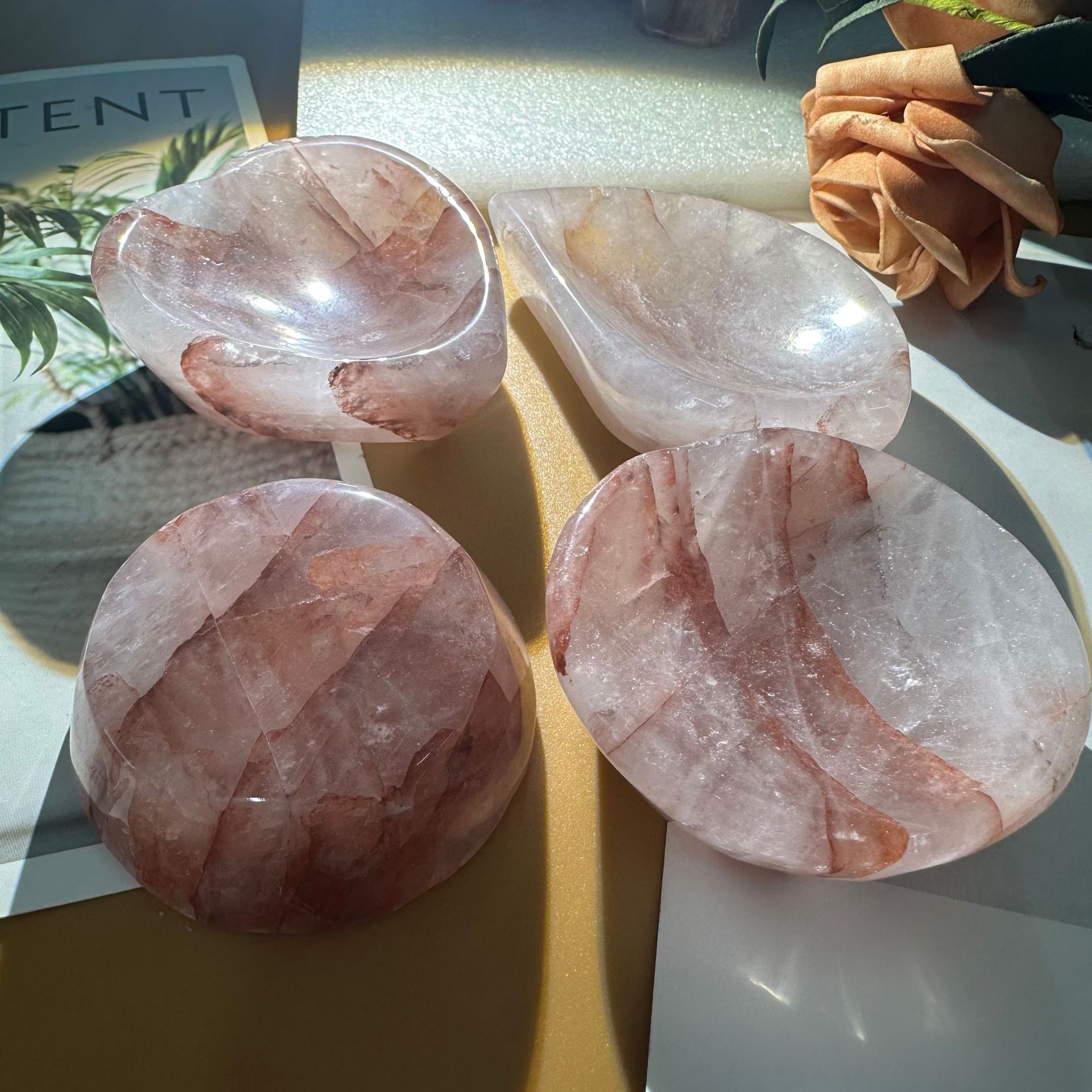 Natural crystal bowl ornament base