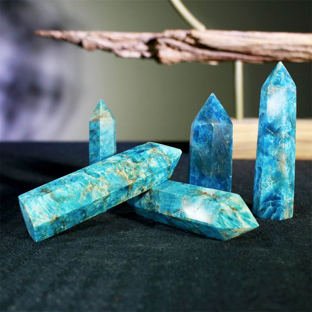 Blue apatite tower