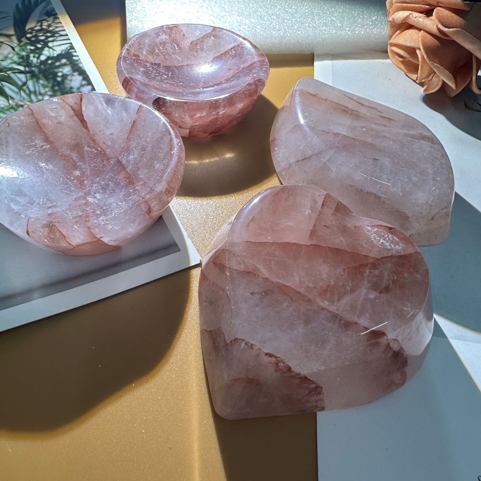 Natural crystal bowl ornament base