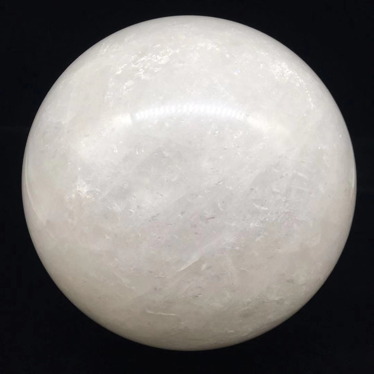 Natural white crystal ball