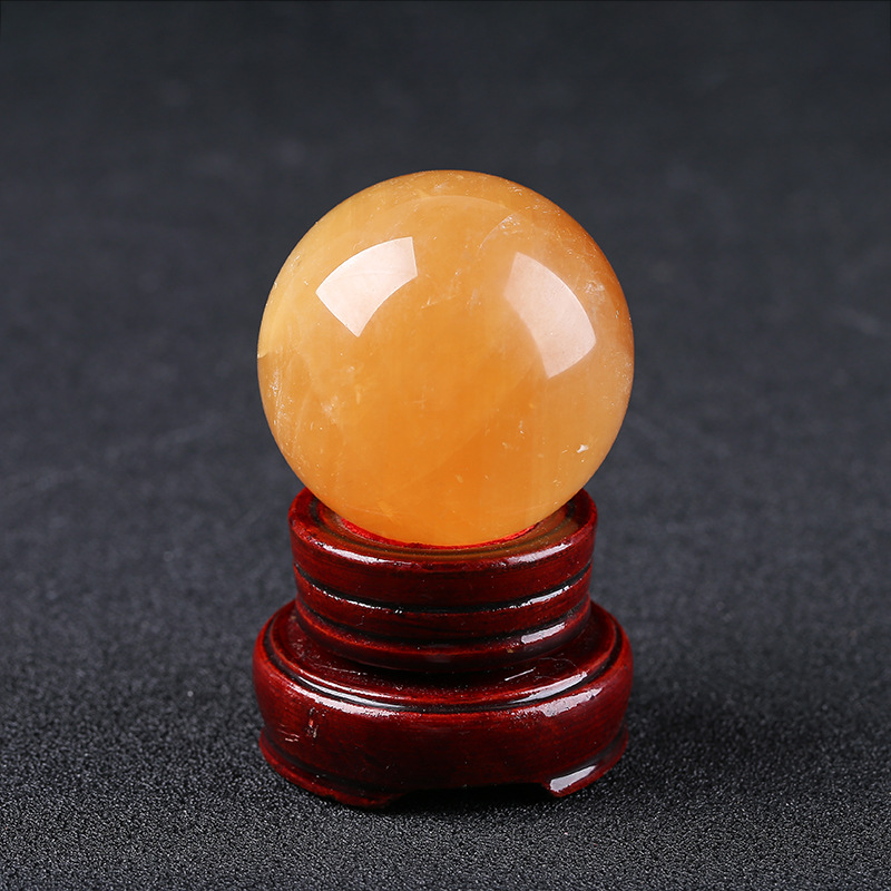 Yellow crystal ball crystal handicraft
