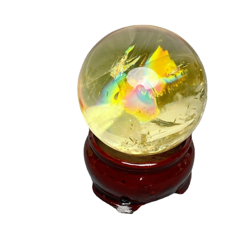 Citrine colorful rainbow ball