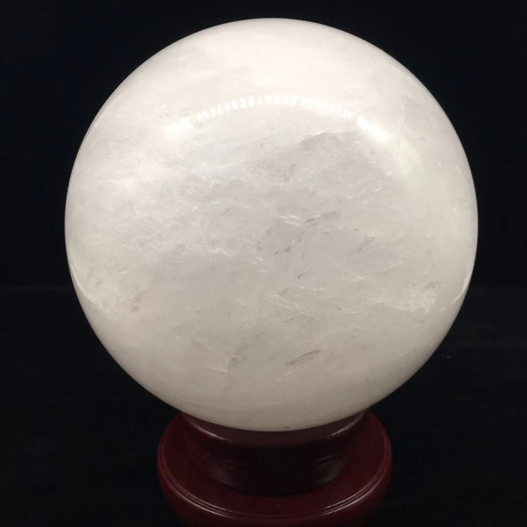 Natural white crystal ball
