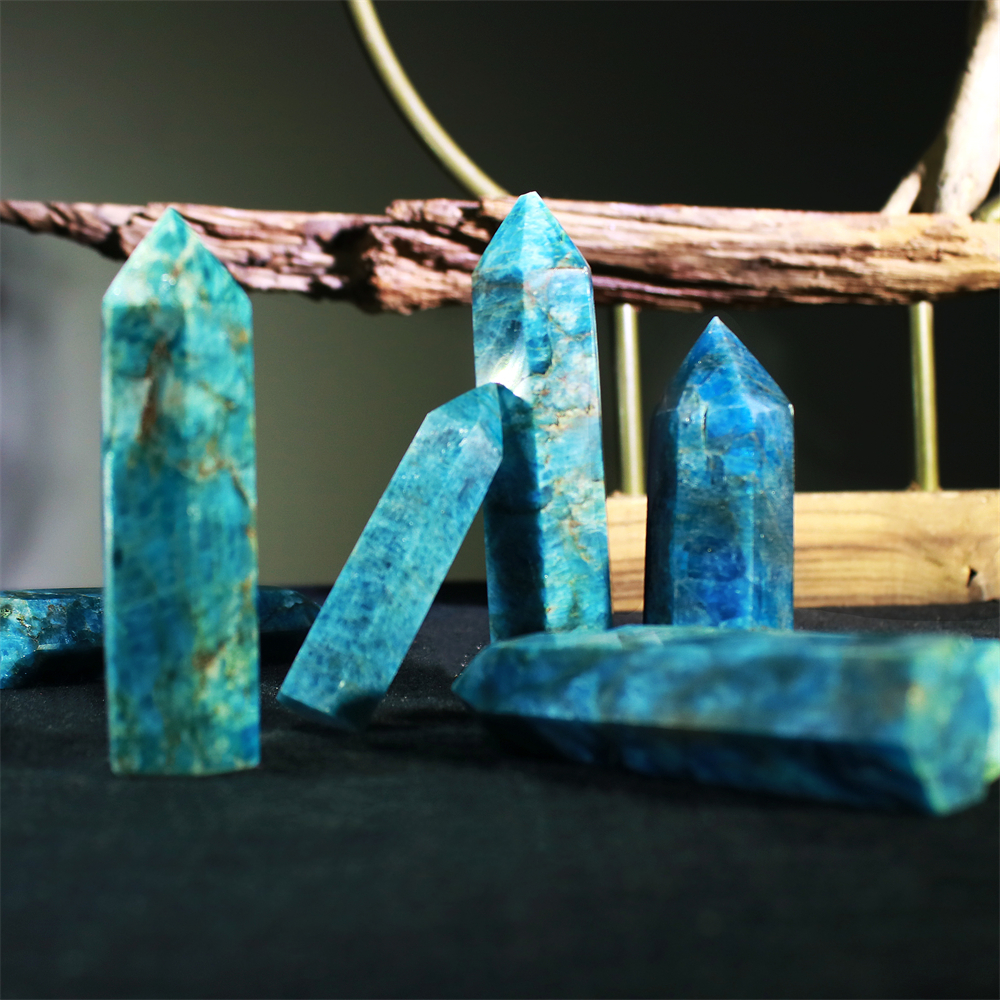 Blue apatite tower