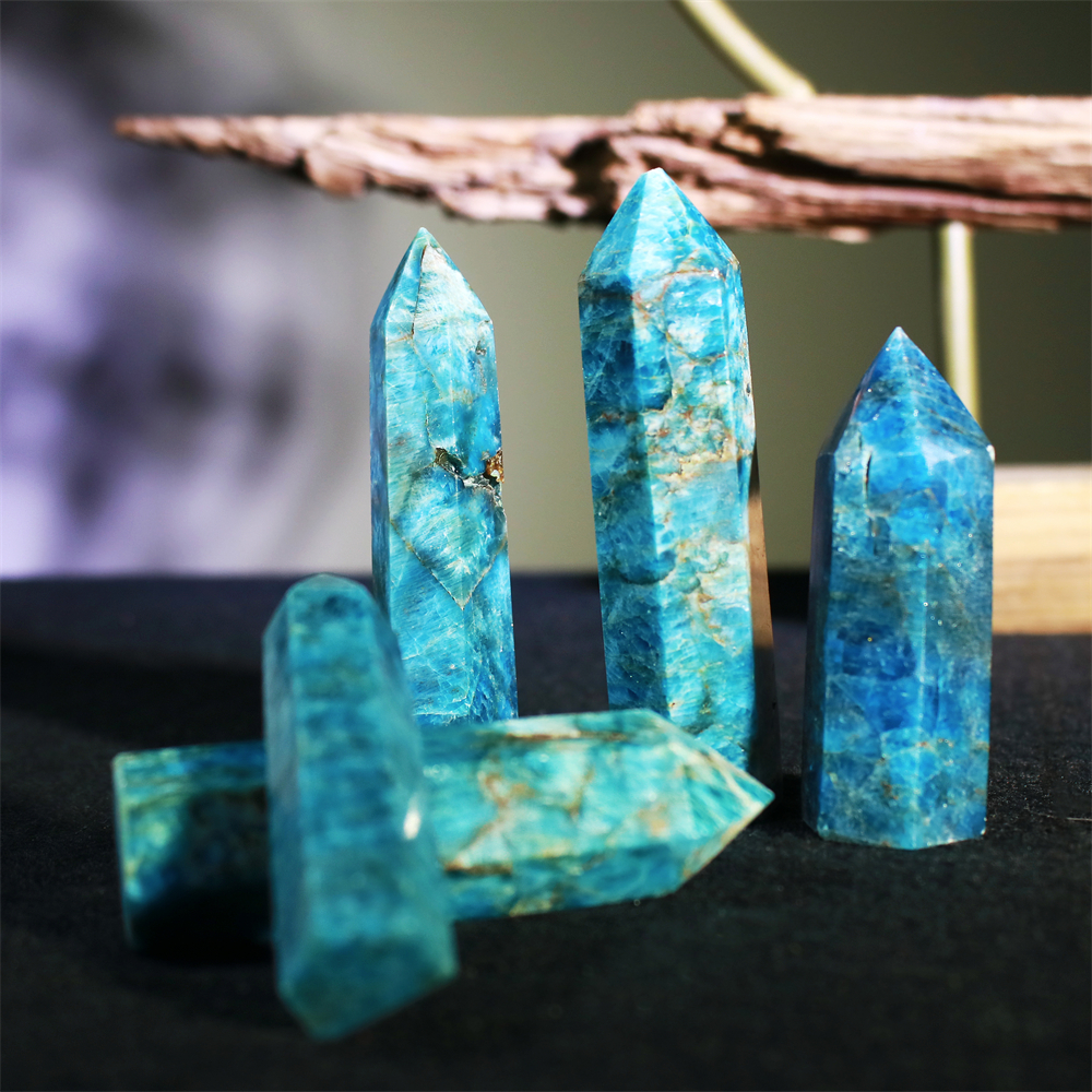 Blue apatite tower