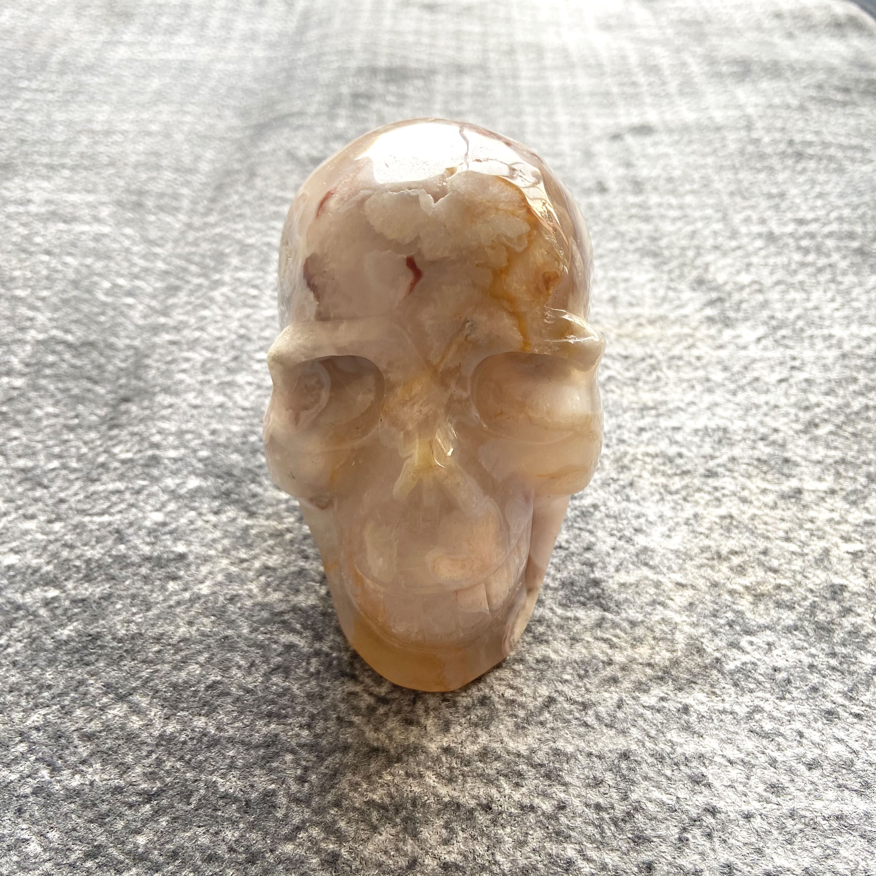 Flower Agate Skull