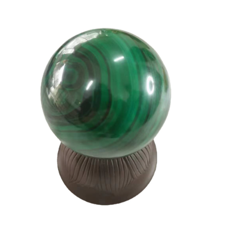 Natural malachite crystal ball