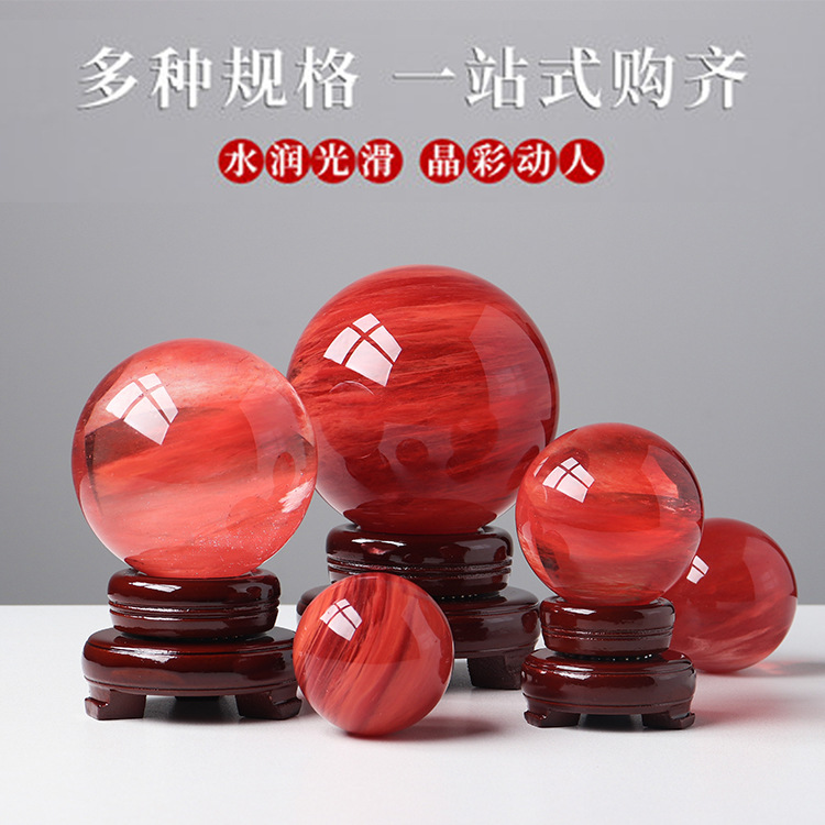 Red crystal ball ornaments
