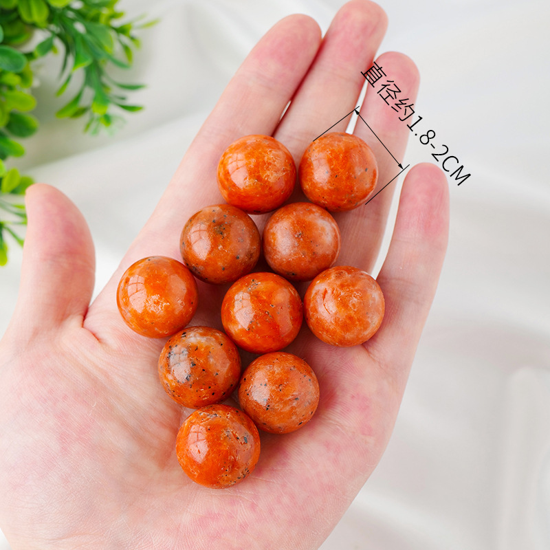 2cm natural crystal sun stone ball Seven star array ball