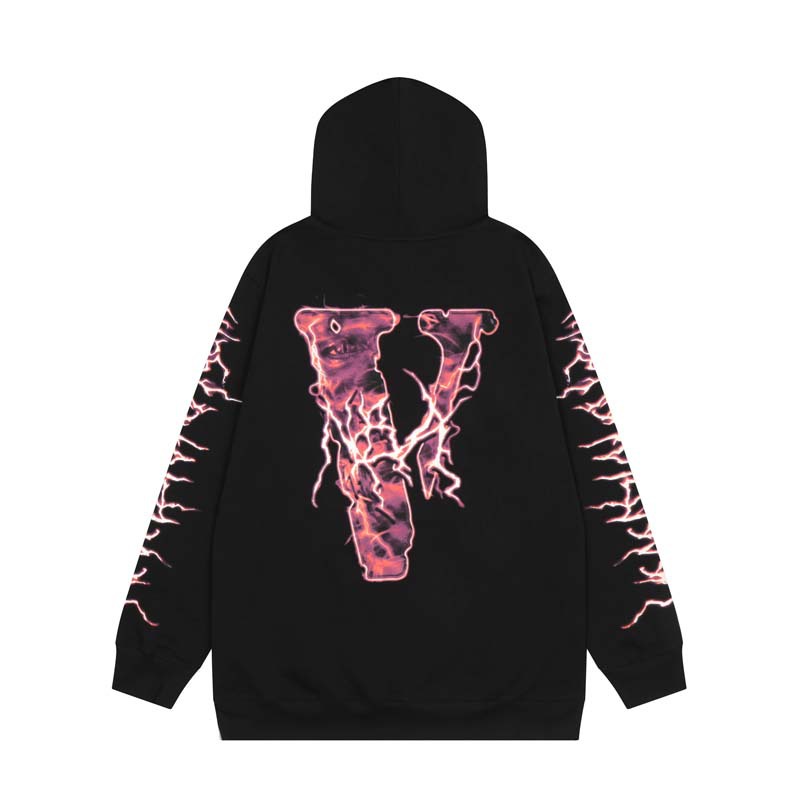 Europe and America VLONE x Never Brooke Again Co branded EYE Eyes Tears Lightning Large V Sweater Hoodie