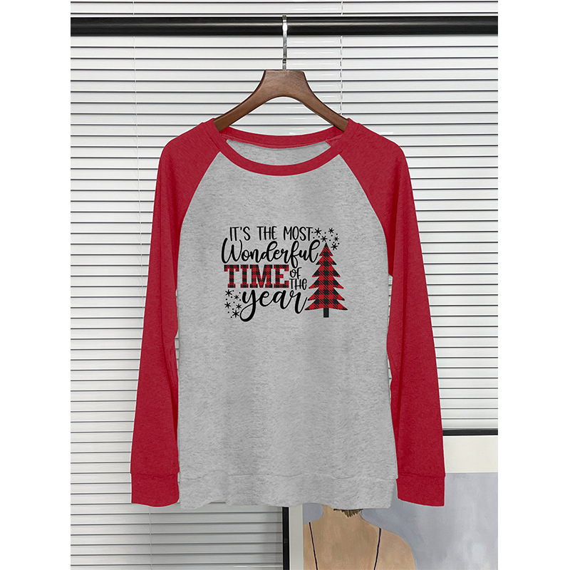 Cross border European and American summer women's round neck splicing long 