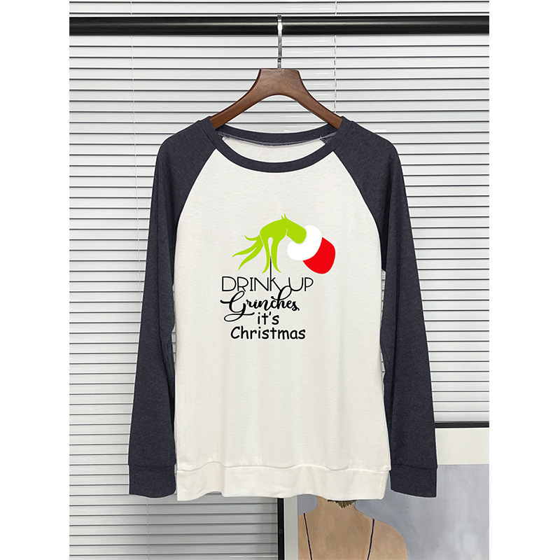 Cross border European and American summer women's round neck splicing long 