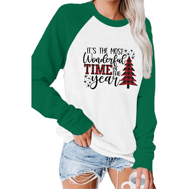 Cross border European and American summer women's round neck splicing long 