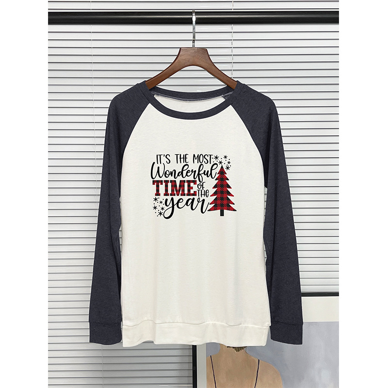 Cross border European and American summer women's round neck splicing long 